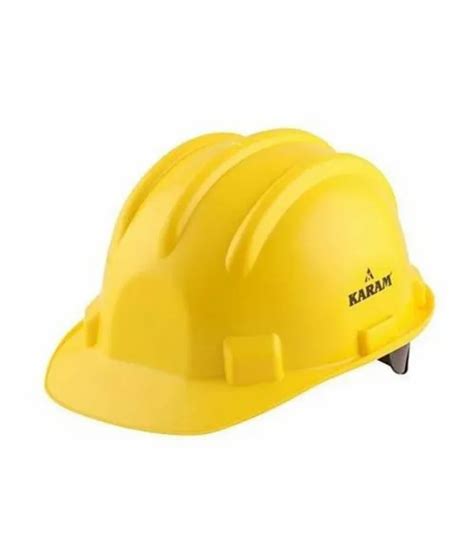 Ratchet Pvc Karam Yellow Safety Helmet Pn For Work At Rs