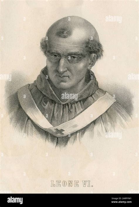 Portrait Of Pope Leo Vi Lithograph 1850s Stock Photo Alamy