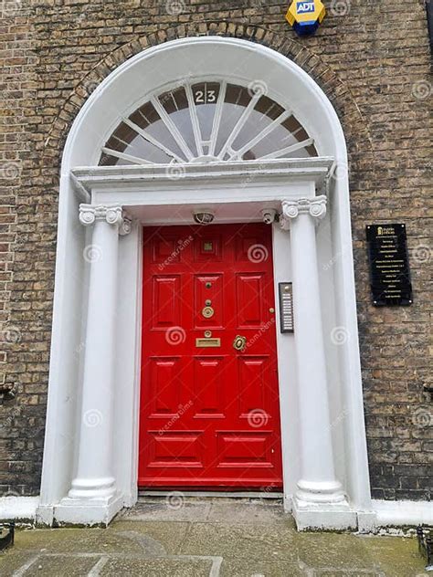 Irish Unique Colourful Doors Symbol Of Dublinireland Editorial Stock