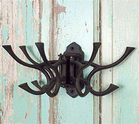 Ctw 520010 Decorative Cast Iron Hinged Wall Mount Hook Hang Jewelry