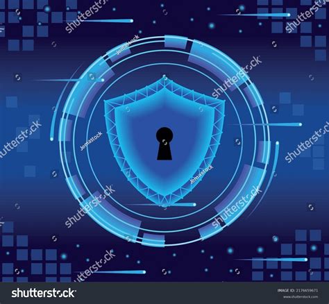 Shield Cyber Security Poster Background Stock Vector Royalty Free 2176659671 Shutterstock