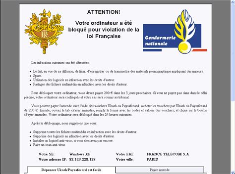 Remove Gendarmerie Nationale Virus Removal Guide