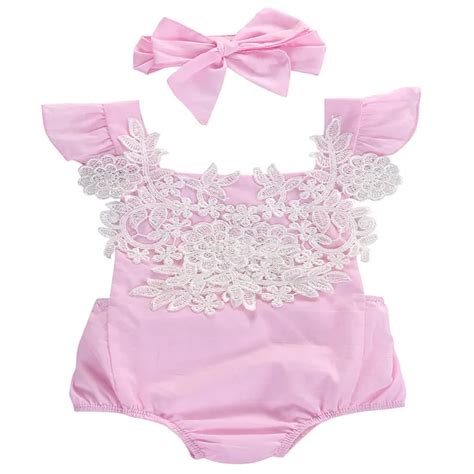 Mono De Encaje Floral Para Beb Reci N Nacido Ropa De Verano Mono De