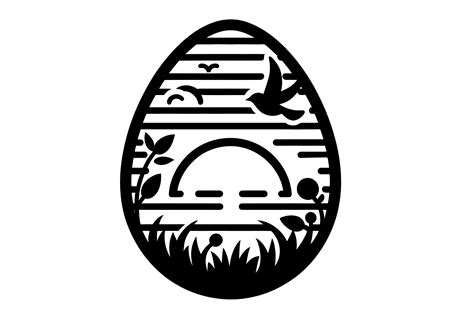 About Easter Egg Silhouette Graphic Graphic By Skshagor Barmon