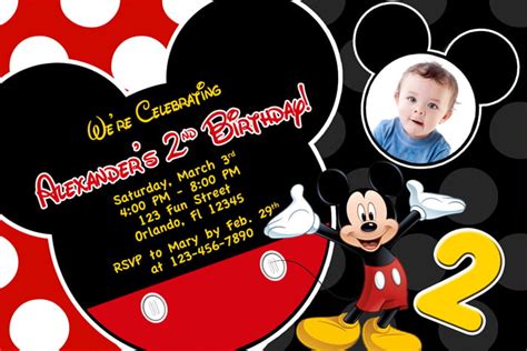 Mickey Mouse 1st Birthday Invitations Ideas Bagvania Free Printable