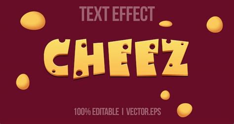 Editable text effect - cheez game logo style | Premium Vector