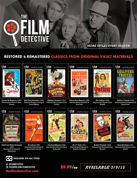 DVD & Blu-Ray Release Report: The Film Detective Preps 12 New Film Restorations For DVD Release ...