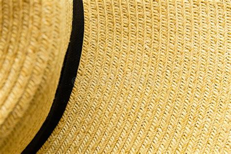 Close Up Shot To See The Detail Of Straw Hat Weave Texture Detail