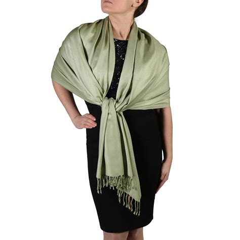 Sage Green Pashmina Scarf Shawl Wrap York Shawls