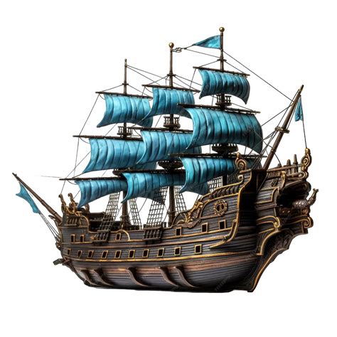 Premium Ai Image Realistic Image Of Ancient Pirate Ship Isolated On