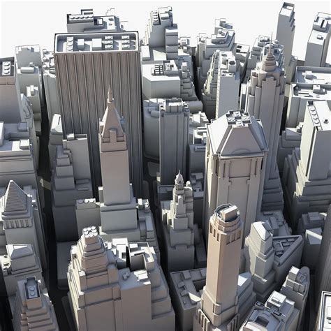 Manhattan Lower Waterst Part 3d Model Ad Waterst Manhattan Model