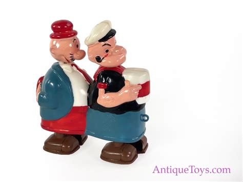 Marx Wimpy And Popeye Walk A Way Toys In Box Sold