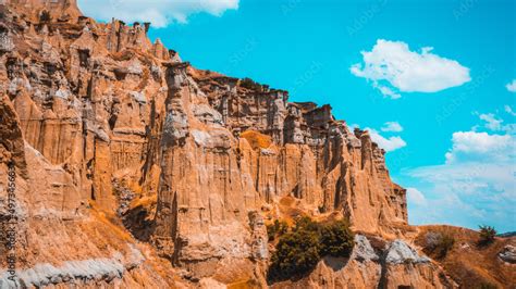 Kula Fairy Chimneys Kula Geopark At Location Manisa Turkey Kula