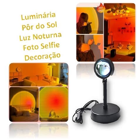 Luminária Pôr Do Sol Led Foto Luz Noturna Decoração Sunset Leroy Merlin