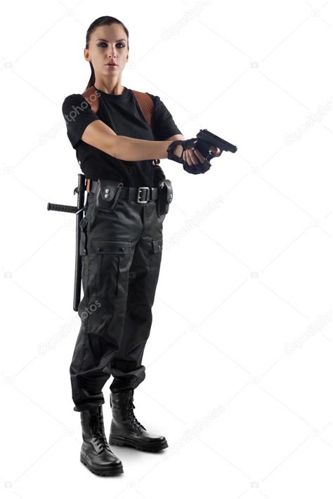 Police Officers With Gun
