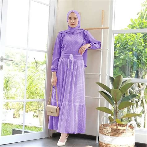 Jual Baju Gamis Terbaru Dress Wanita Remaja Muslim Bahan Katun Shakila