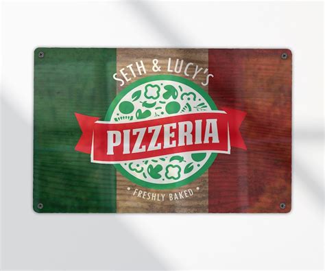 Letrero De Pizzería Letrero De Pizza Personalizado Letrero Etsy