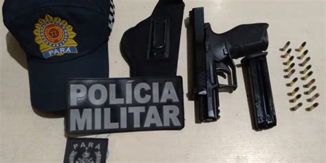 Pistola furtada de dentro de residência é recuperada pela PM em Castelo