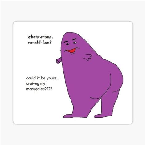 Sexy Grimace Sticker For Sale By Tinybunni Redbubble