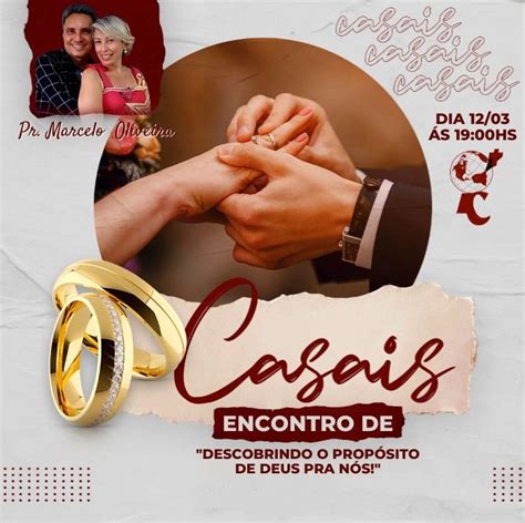 Encontro De Casais Cartaz De Divulga O Casal Convite Para Culto