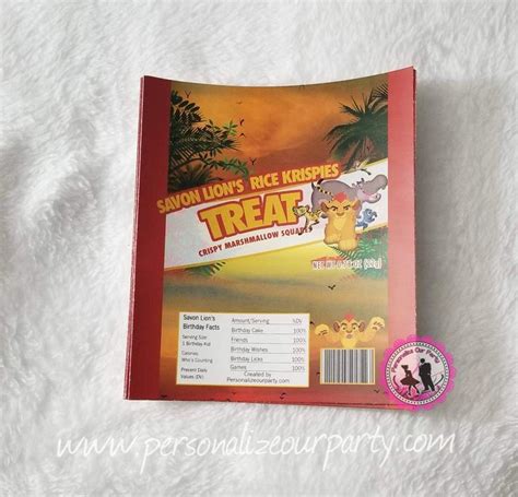 Lion Guard Hershey Candy Bar Wrappers Digital Printed Lion Guard Party