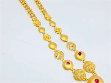 Antique Gold Long Necklace Design Kt Welcome To Rani Alankar