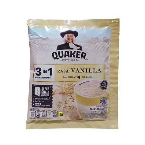 Quaker 3 In 1 Oat Cereal Drink Vanilla 1 Sachet Lazada Indonesia