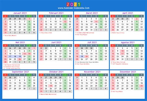 Kalender 2021 Indonesia Lengkap Dengan Hari Libur Nasional – newstempo