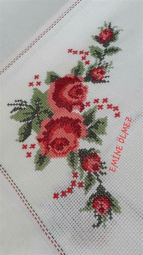 Pin On Seccadeler Floral Cross Stitch Cross Stitch Flowers Cross