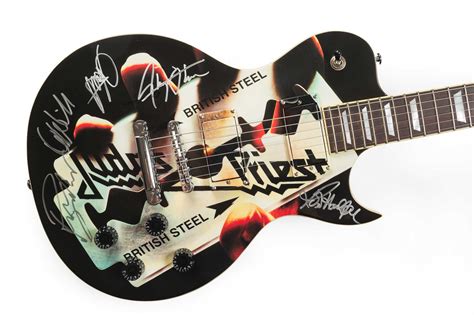 Judas Priest British Steel exclusive signed guitar - CharityStars