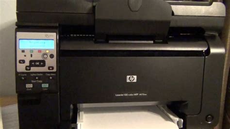 Hp Laserjet 100 Color Printer M175nw Setup And First Print Youtube