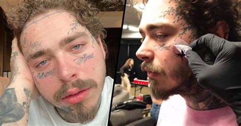 Post Malone Gets New Face Tattoo - Music Tattoo Ideas