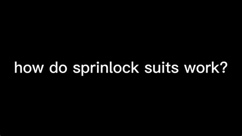 How Do Springlock Suits Work Youtube