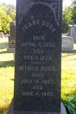 Benjamin Franklin Frank Bush 1833 1889 Memorial Find A Grave