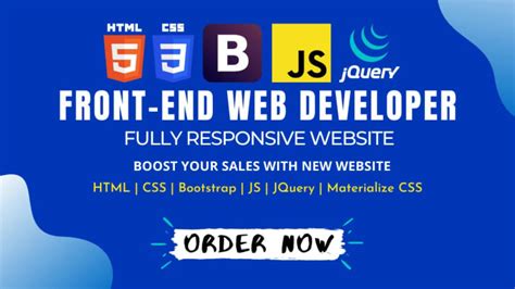 Be Your Front End Web Developer Using Html Css Bootstrap Js By Zeeshan