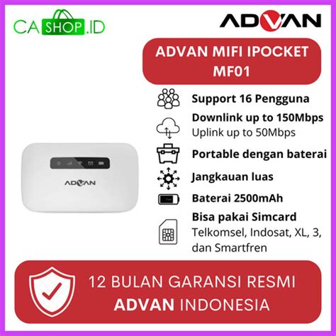 Jual Advan Ipocket Mifi Mf Unlock G Lte Mobile Router Wifi Baterai