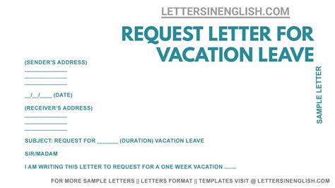 Letter For Vacation Leave | Hot Sex Picture