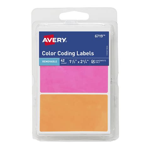 Avery Color Coding Labels, Assorted Neon Colors, 1-1/2" x 2-3/4 ...