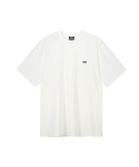 MUSINSA ROCKCAKE Urethane Logo Boxy T Shirt White