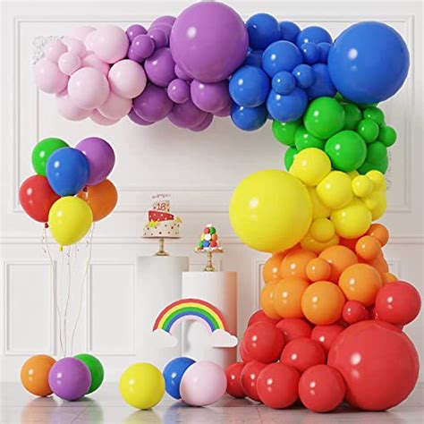 Guirlande de ballons arc en ciel de 151 pièces Différentes tailles