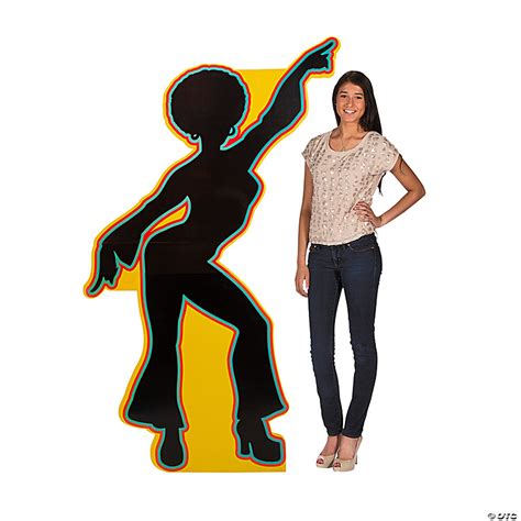 Disco Dancer Silhouette Lifesize Cardboard Stand Up Oriental Trading