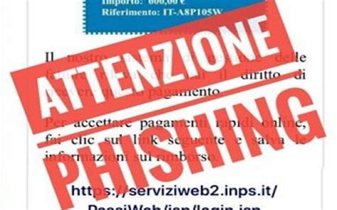 Coronavirus E Inps Falsa Email Rimborso 600 Euro