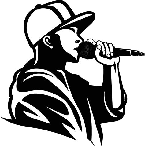 Hip Hop Singer Vector Logo Template Illustration Pop Hip Hop Rap