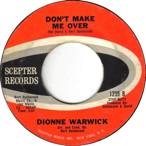 Dont Make Me Over Dionne Warwick 1964 Music Memories Lp Albums 1960s Music