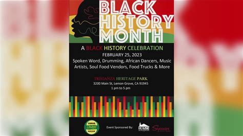 Lemon Grove Celebrates Black History Month On Saturday February 25th