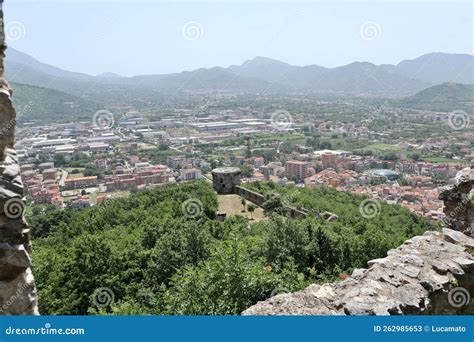 Mercato San Severino Panorama Dalla Seconda Cinta Muraria Del