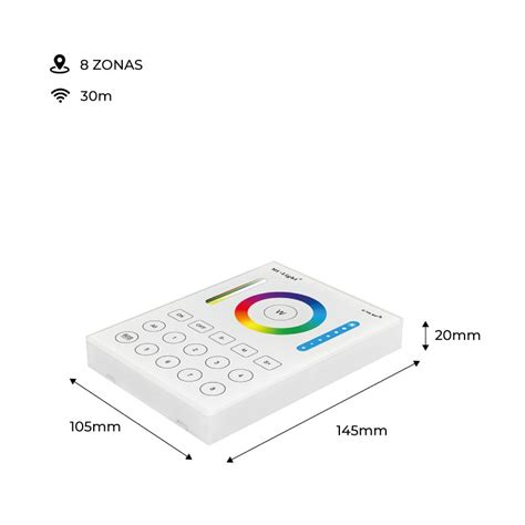 Controlo Remoto 8 Zonas RGB CCT Mi Light