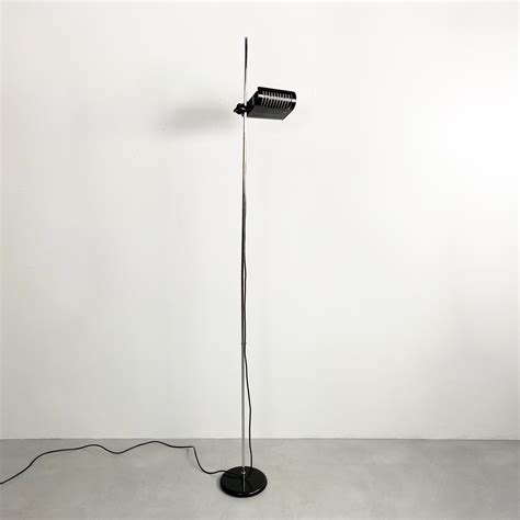 Black Model Alogena Metal Floor Lamp By Joe Colombo For Oluce C