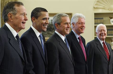 George W. Bush, Barack Obama, Bill Clinton, Jimmy Carter, George H.W ...