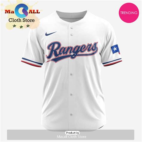 Texas Rangers Mlb Personalized 2024 Home Baseball Jersey Macall Cloth